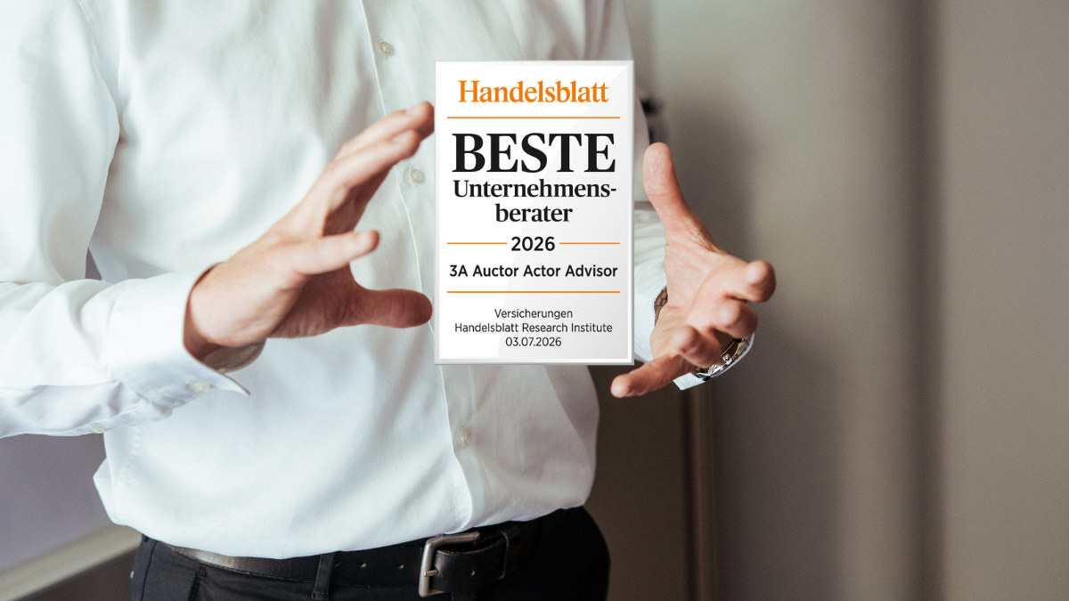 3A Auctor Actor Advisor ist „Beste Unternehmensberatung 2026“ — ausgezeichnet vom Handelsblatt